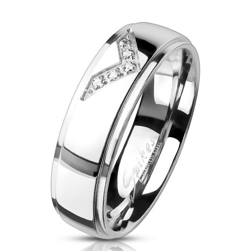 OPR0096 Dámský ocelový prsten (62)
