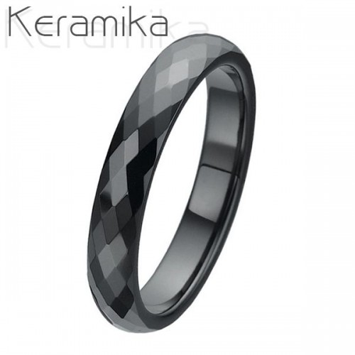 KM1002-4 Dámský keramický snubní prsten, šíře 4 mm (55)